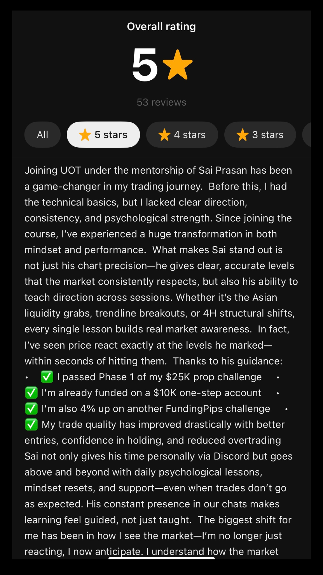 Trader Testimonial 1